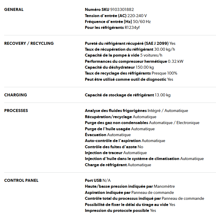 1 chargeur de climatisation / unité de recyclage Waeco A…