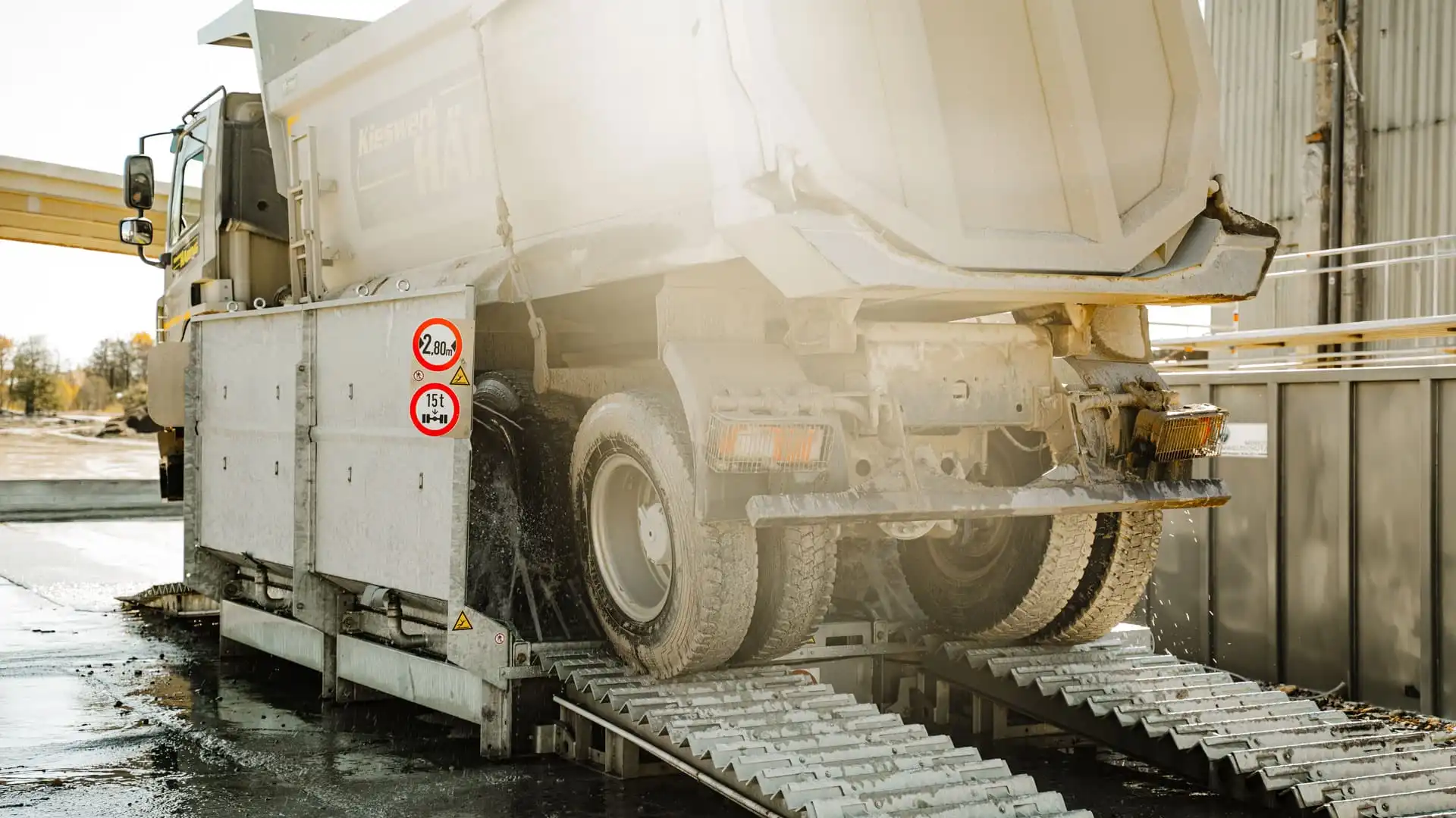 Station mobile de lavage de roues MARS pour chantier