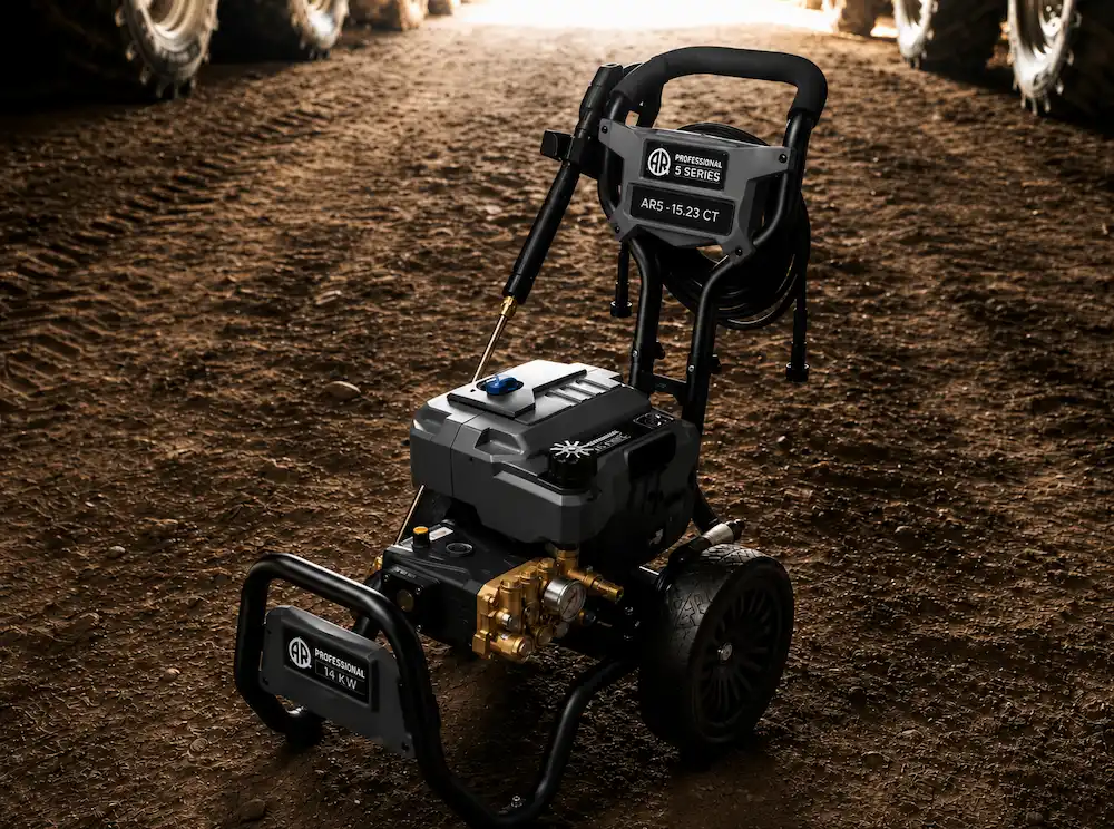 AR5-15.23CT cold water high-pressure washer 7.4 kW on mobile frame — AR Professional 5 Series