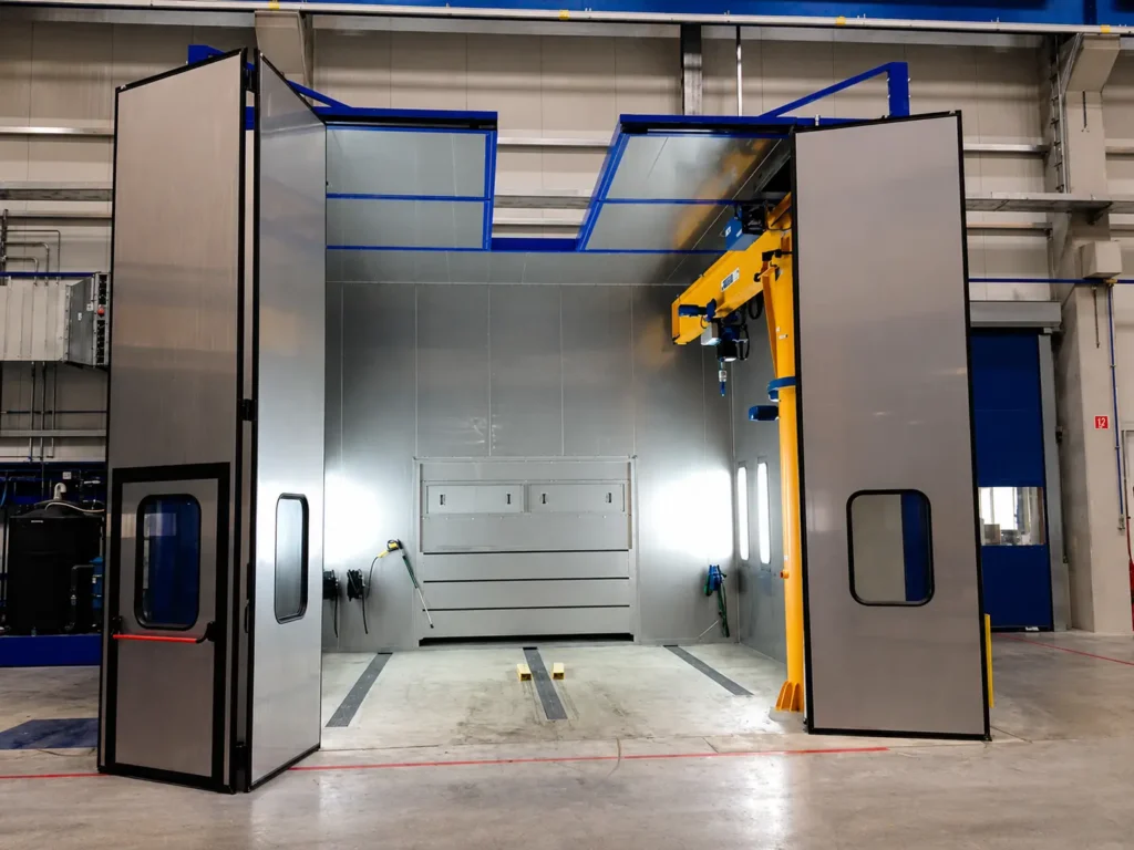 Cabine de grenaillage - sablage intérieur avec plateau de chargement Eurotherm BENELUX