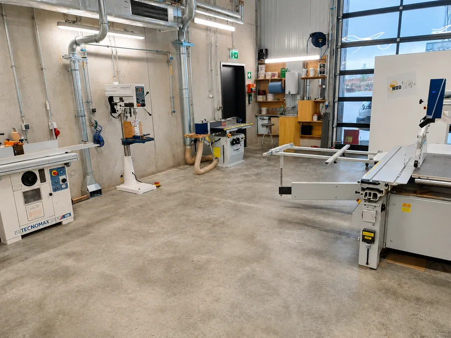 Atelier de menuiserie équipé par Equindus pour la commune de Differdange